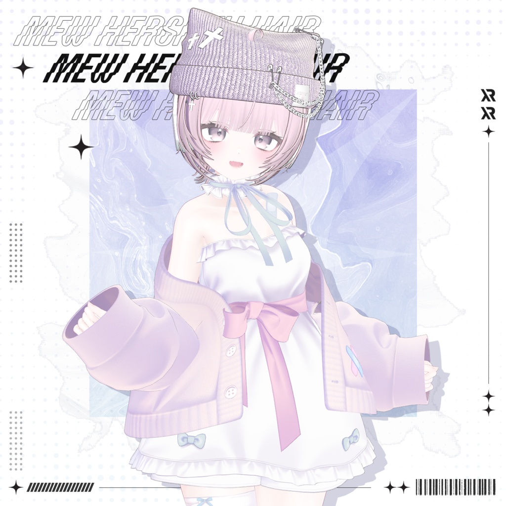 【3Dモデル】Mew Hershey Hair (16 Avatar)