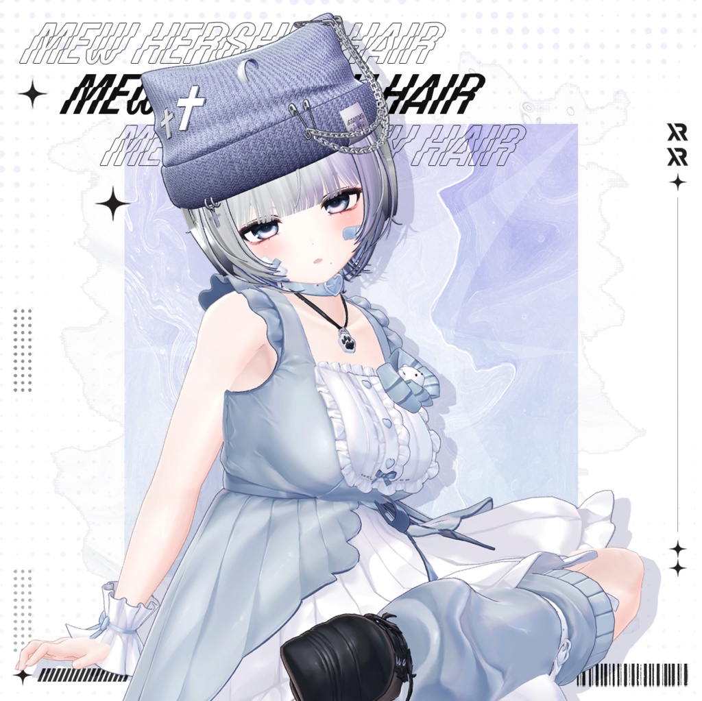 【3Dモデル】Mew Hershey Hair (17 Avatar)