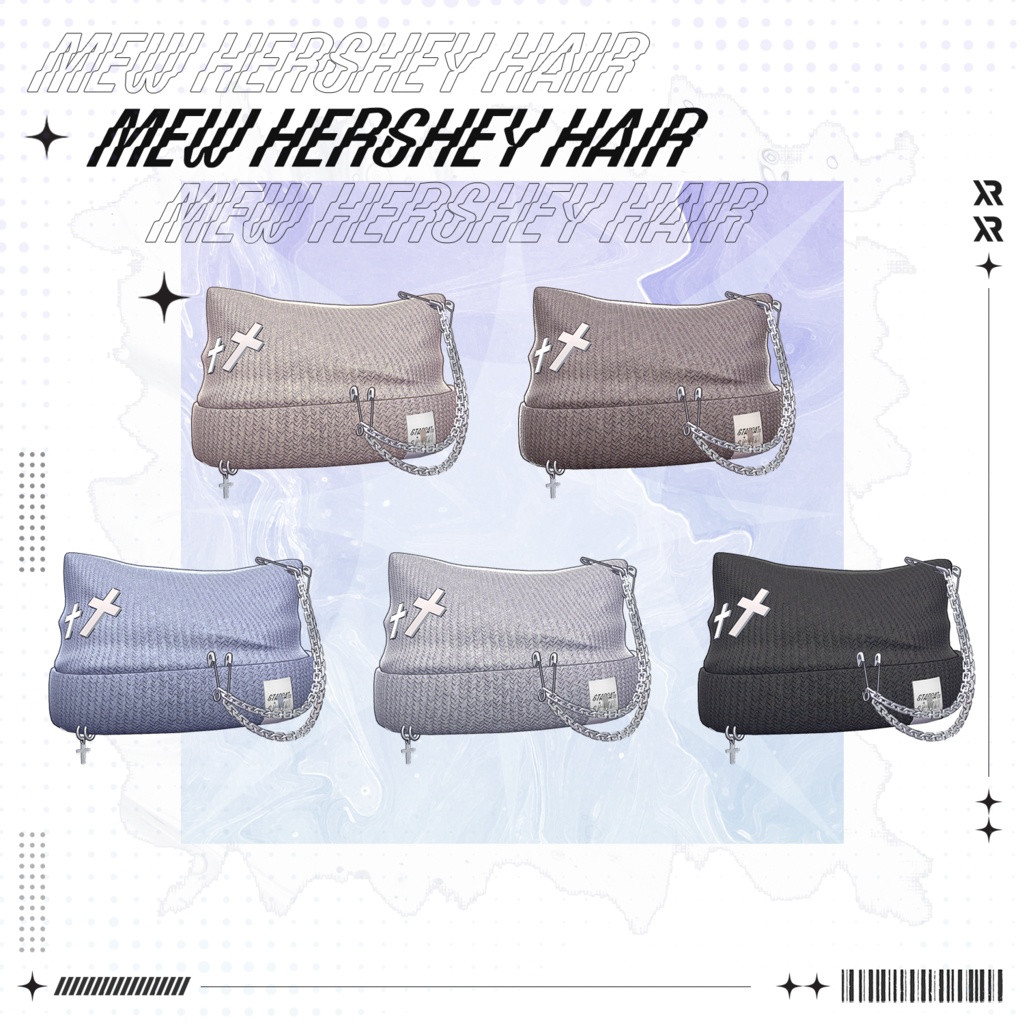 【3Dモデル】Mew Hershey Hair (16 Avatar)