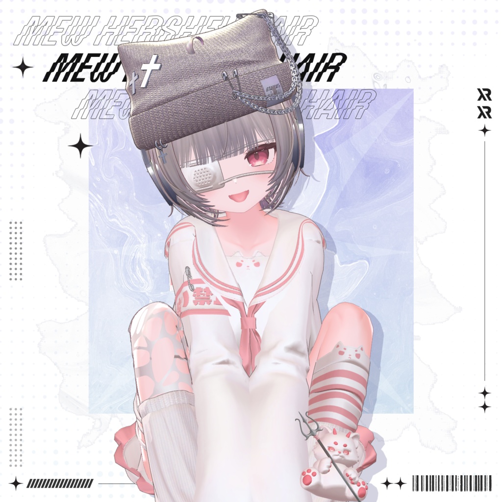 【3Dモデル】Mew Hershey Hair (16 Avatar)