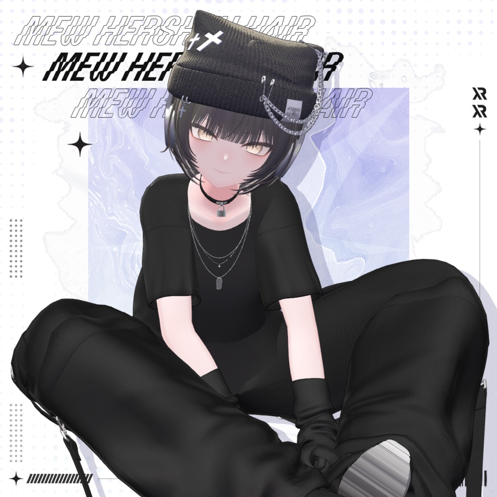 【3Dモデル】Mew Hershey Hair (16 Avatar)