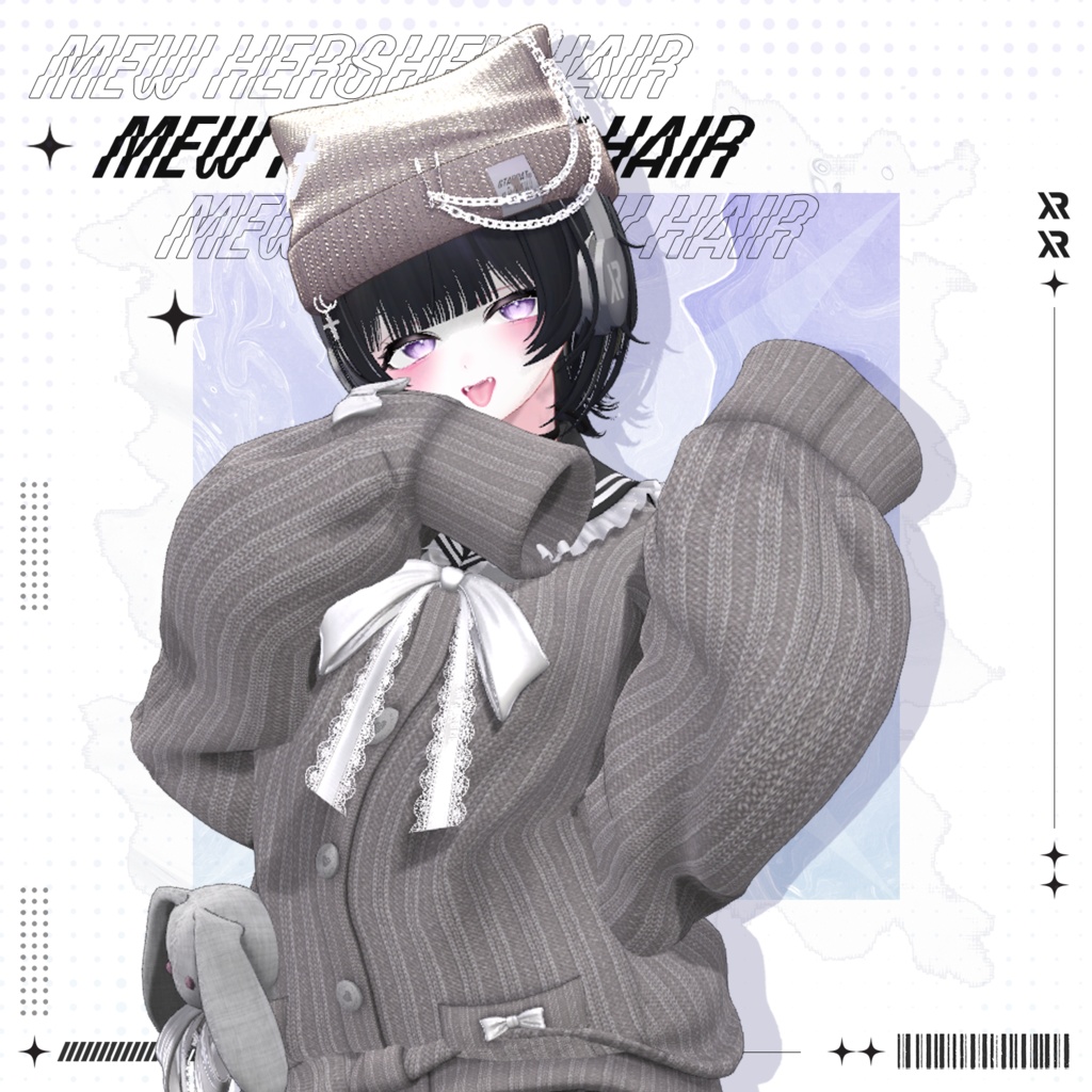 【3Dモデル】Mew Hershey Hair (16 Avatar)