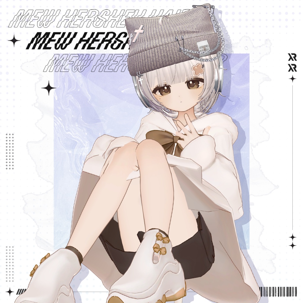 【3Dモデル】Mew Hershey Hair (16 Avatar)