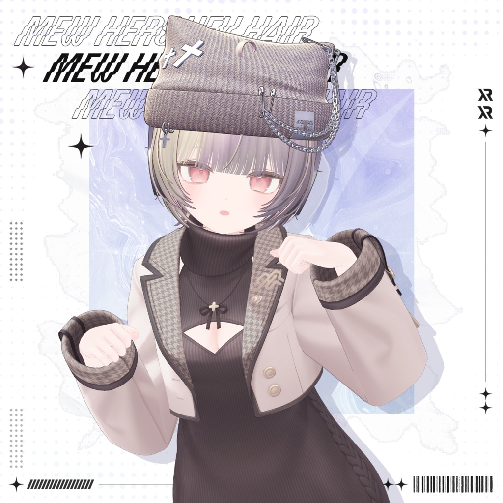 【3Dモデル】Mew Hershey Hair (16 Avatar)