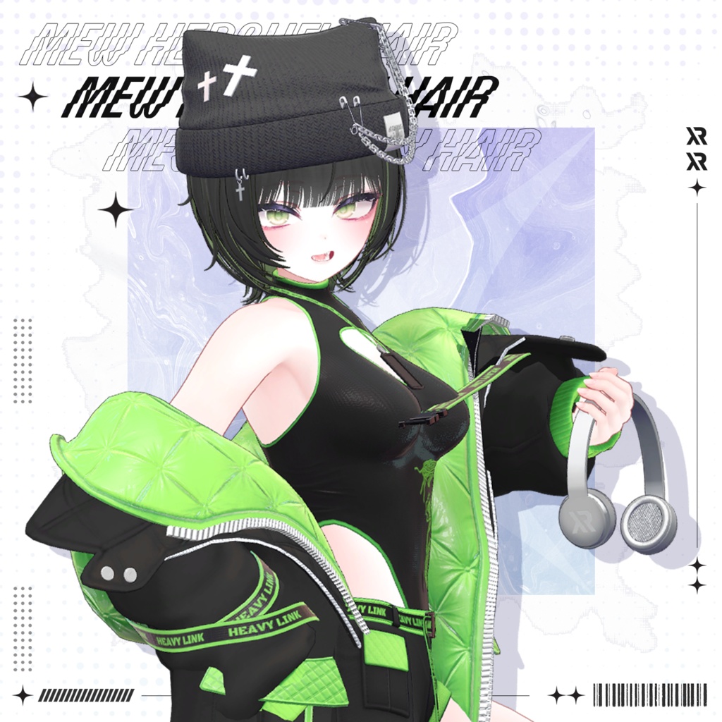 【3Dモデル】Mew Hershey Hair (16 Avatar)
