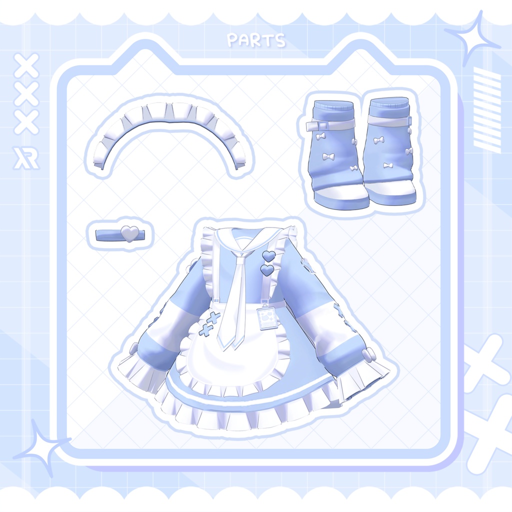 【3Dモデル】Sailor Maid & DecoPop Twin / キプフェル