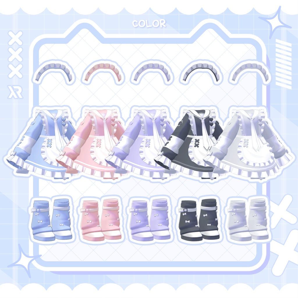 【3Dモデル】Sailor Maid & DecoPop Twin / キプフェル