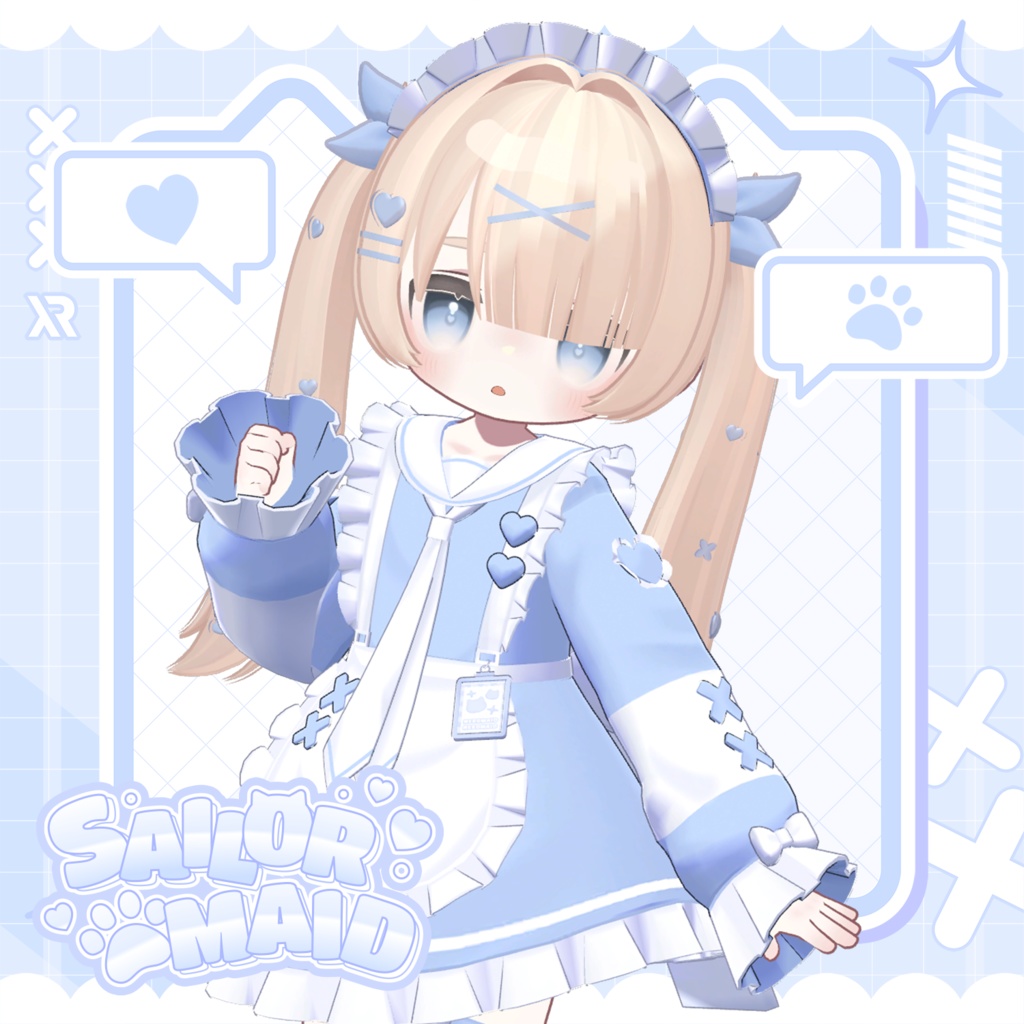 【3Dモデル】Sailor Maid & DecoPop Twin / キプフェル