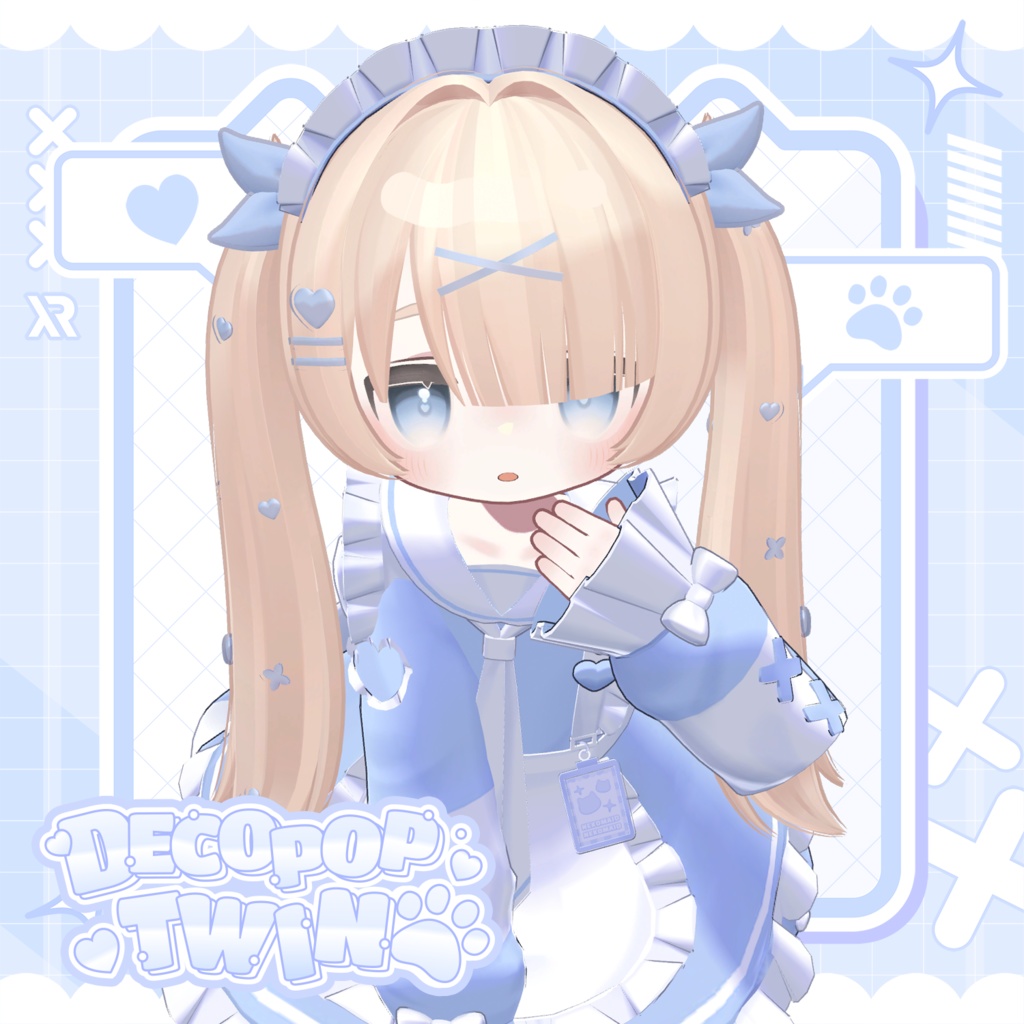 【3Dモデル】Sailor Maid & DecoPop Twin / キプフェル