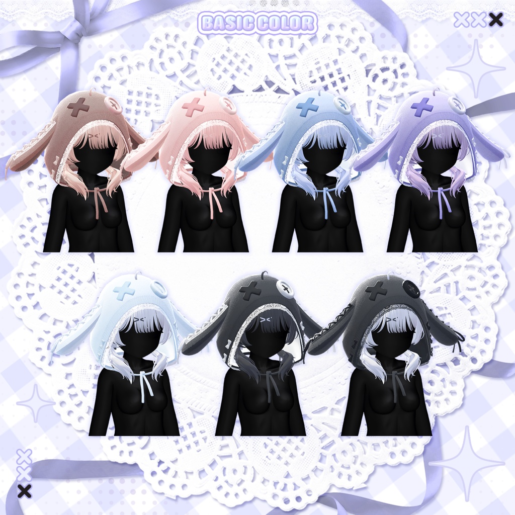 【3Dモデル】Usapyon TwinHair (13 Avatar)