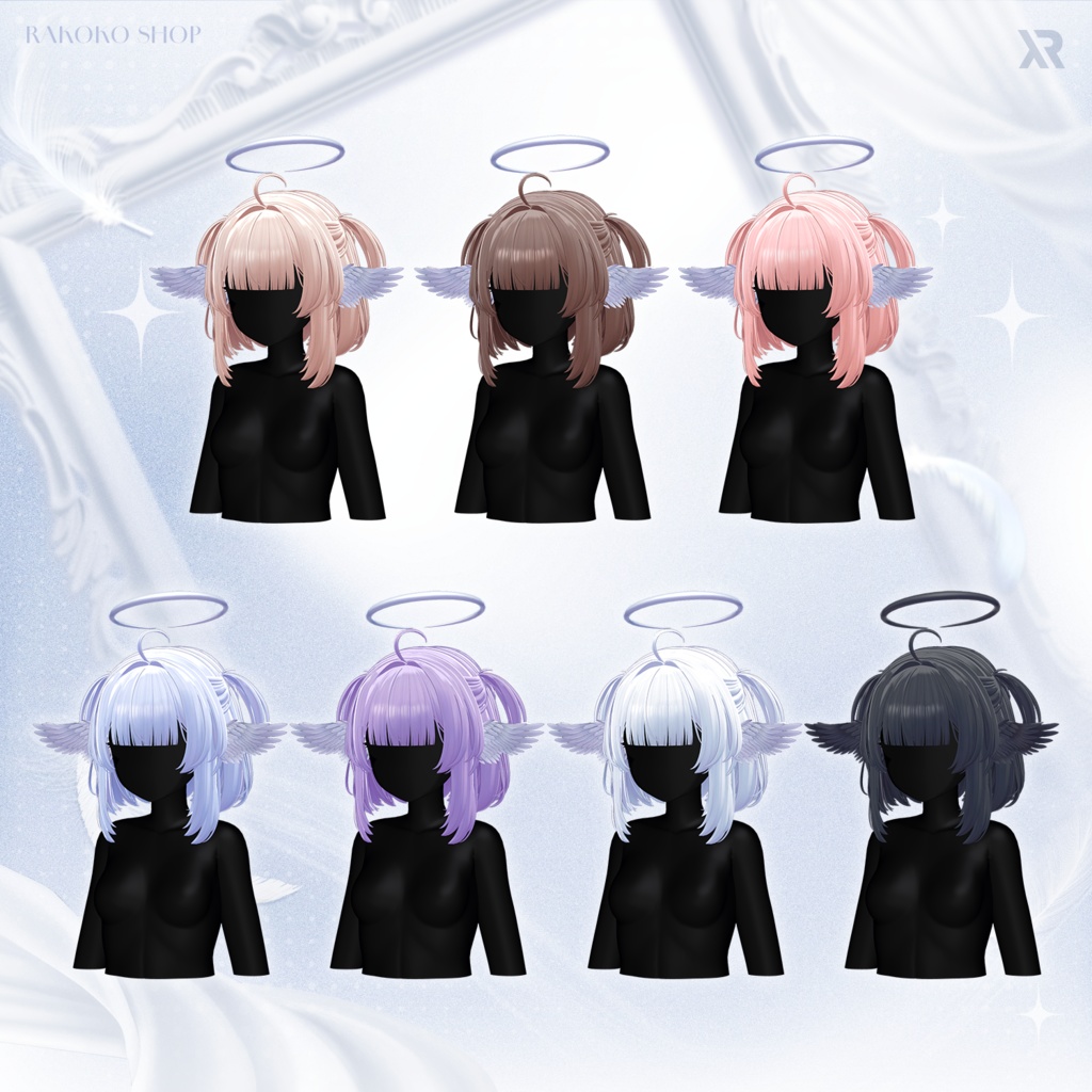 【3Dモデル】Pure Angel Hair (12 Avatar)