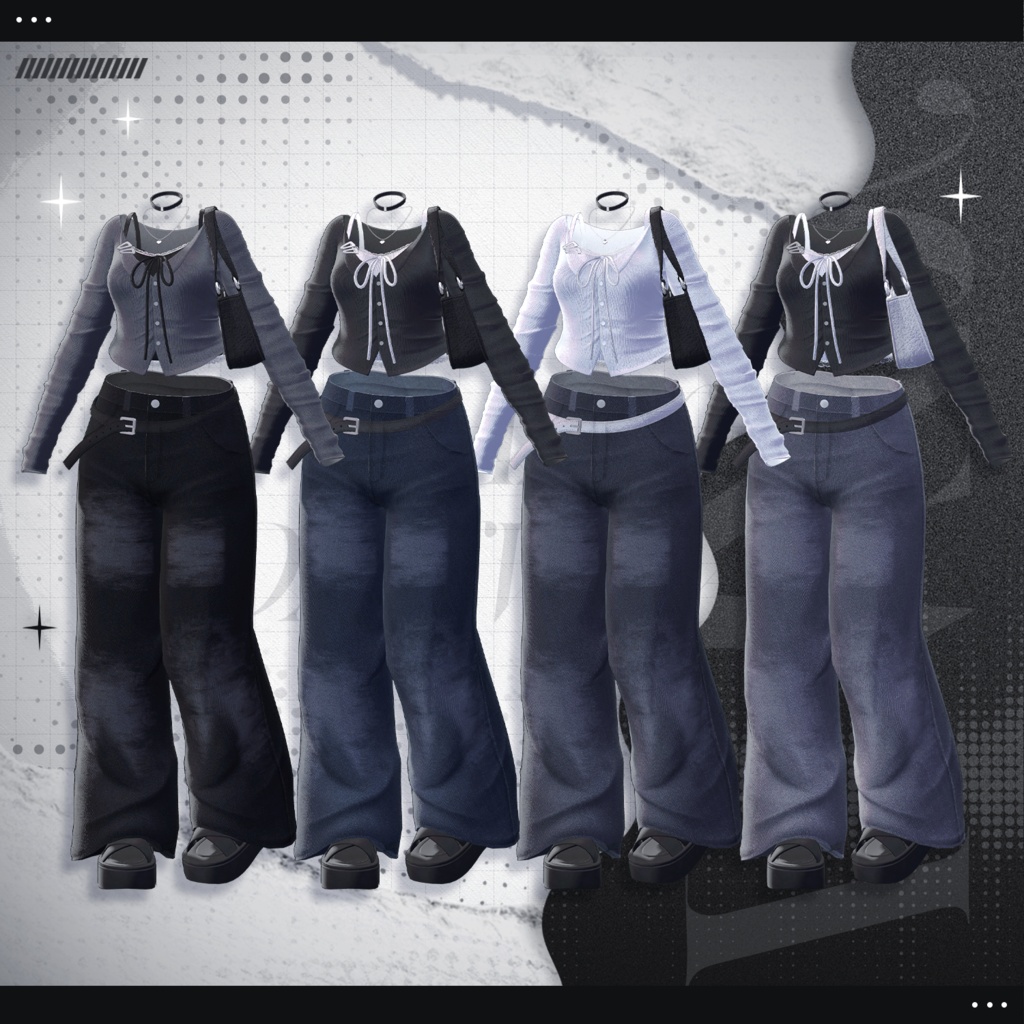 3Dモデル】Lazy Daywear (9 Avatar)