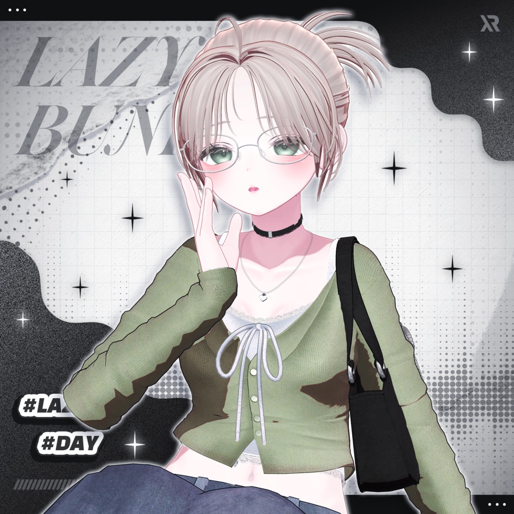 【3Dモデル】LazyDay BunHair (12 Avatar)