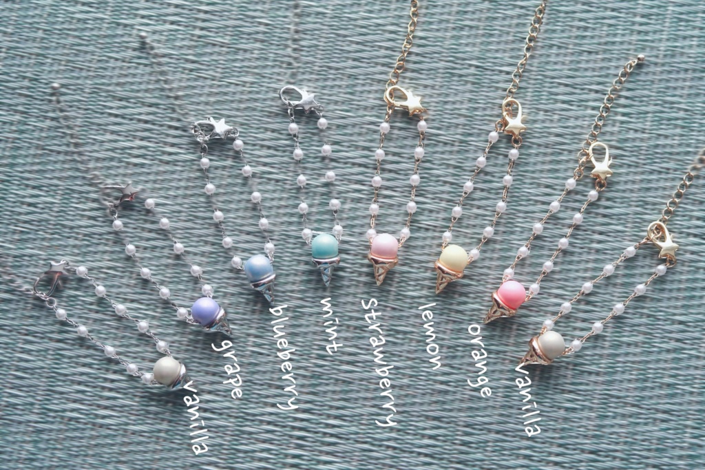 melting ice cream necklace