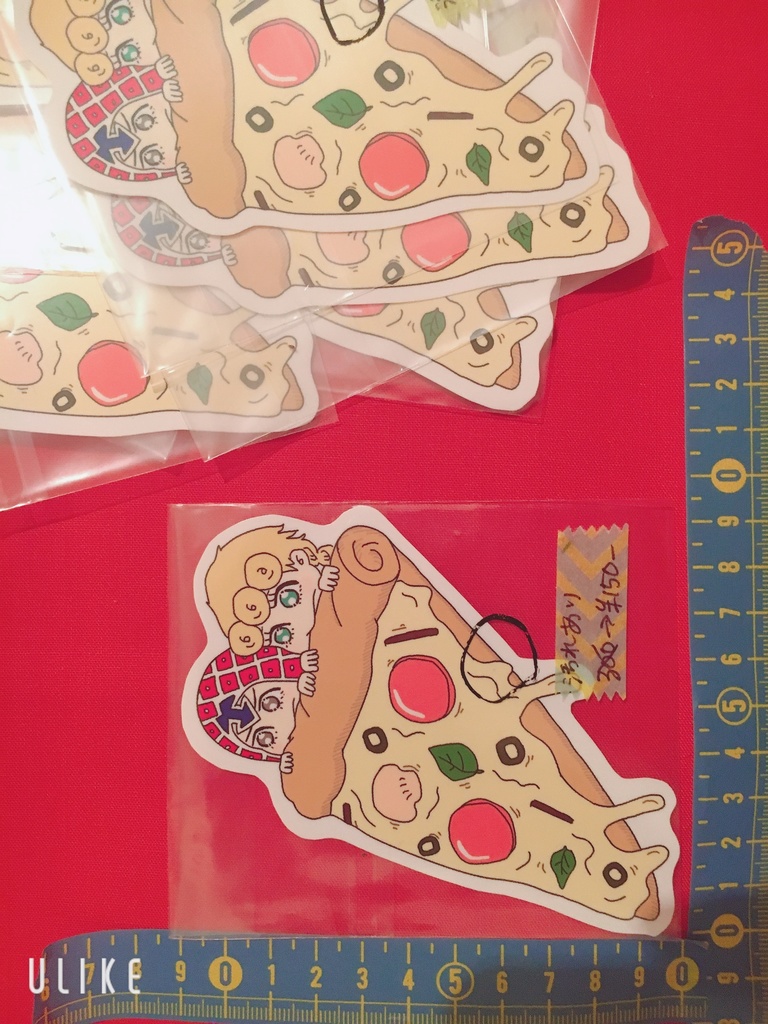 ジョルノとミスタピザおいしいなステッカー