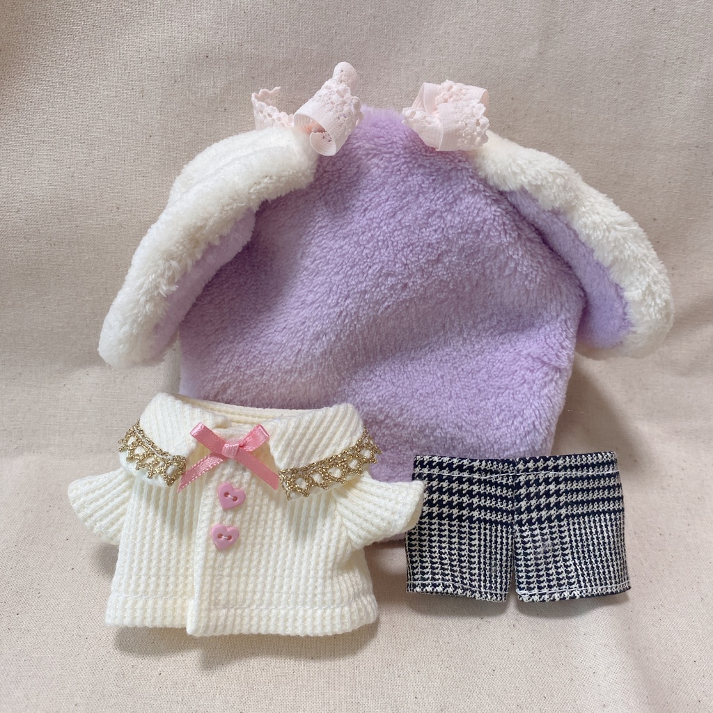 もふもふ帽子のパープルセット💜