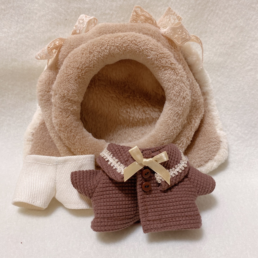 もふもふ帽子のモカセット