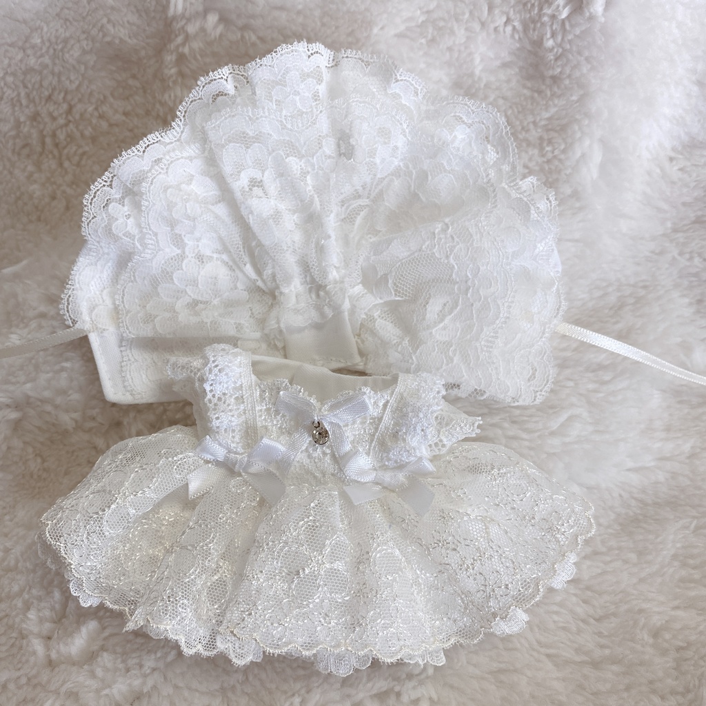 12cmサイズ レースのワンピースセット