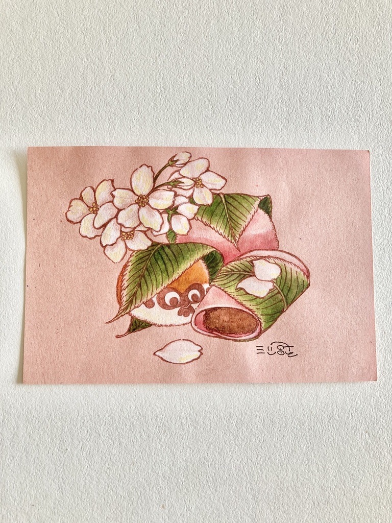 ミニ原画【すずめ 4月】