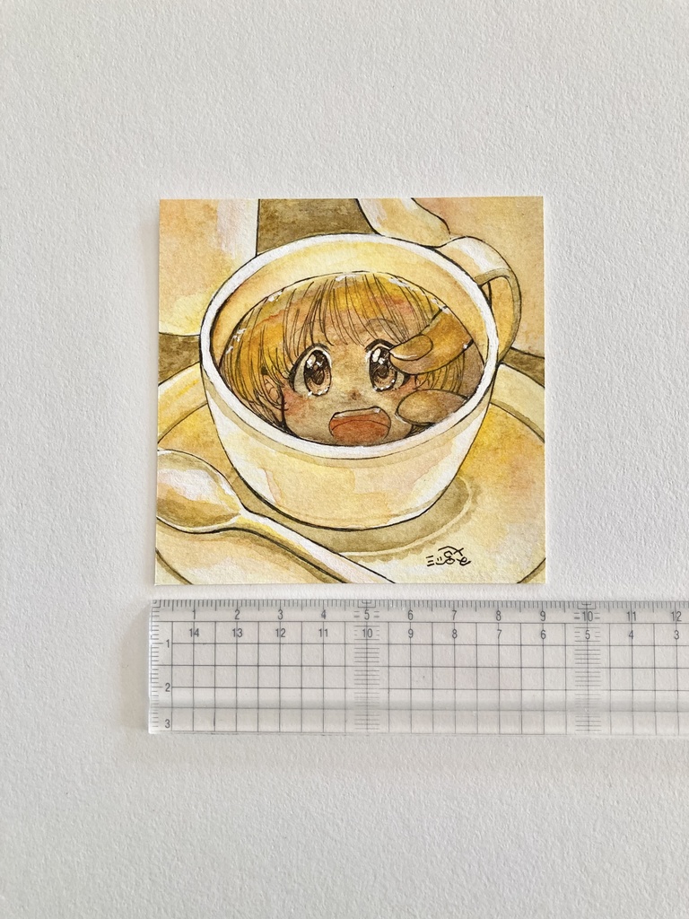 ミニ原画【カフェで。】 - 放課後屋 - BOOTH