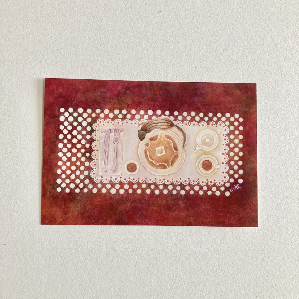 ポストカード【リスとお茶会】