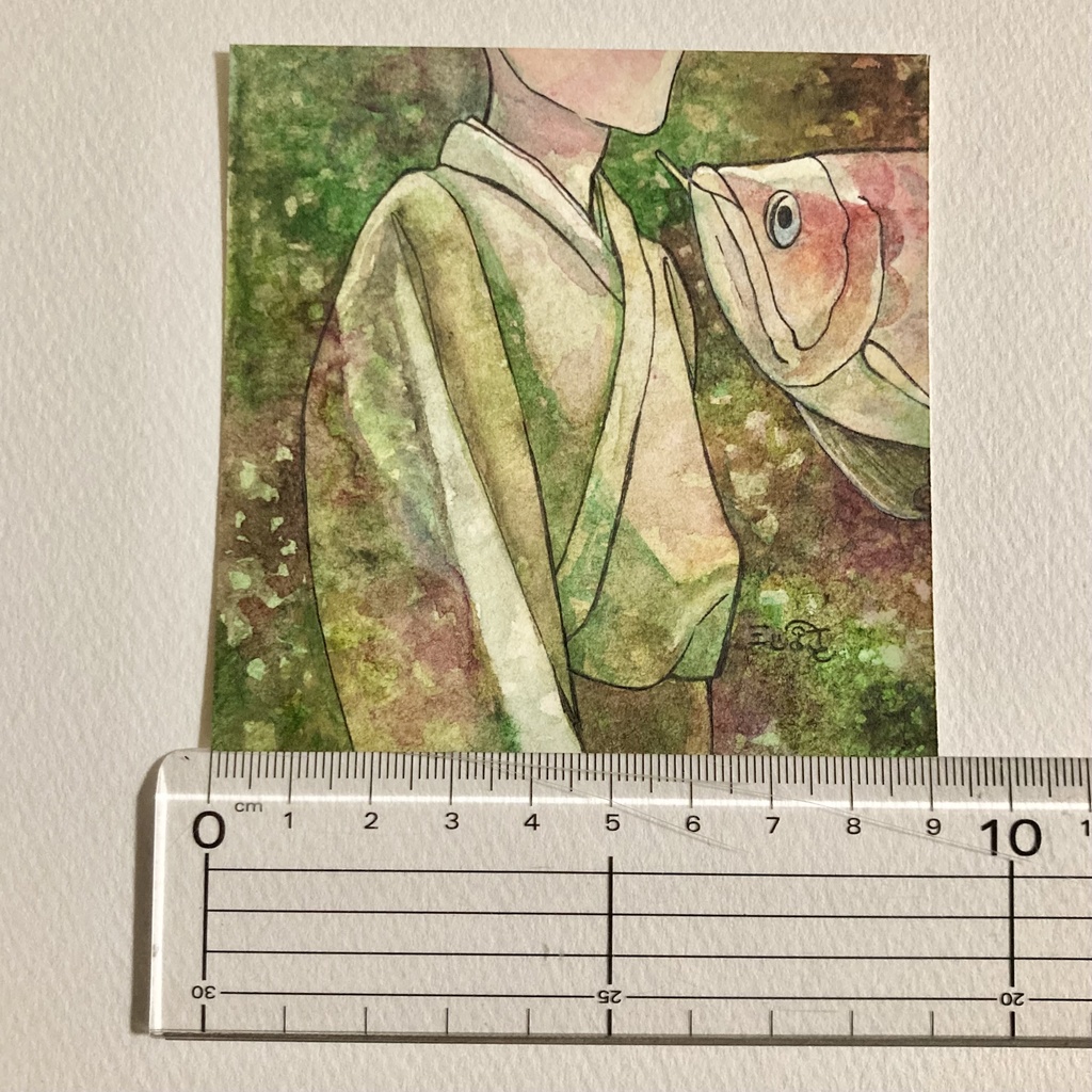 ミニ原画【アロワナ】