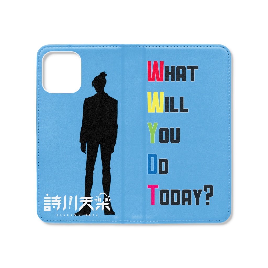 シルエット詩川君スマホケース【青】