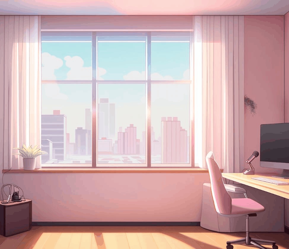 【朝活・夜雑談の決定版】Living Studio Standard - 時間帯連動で背景が変わる配信画面フルセット