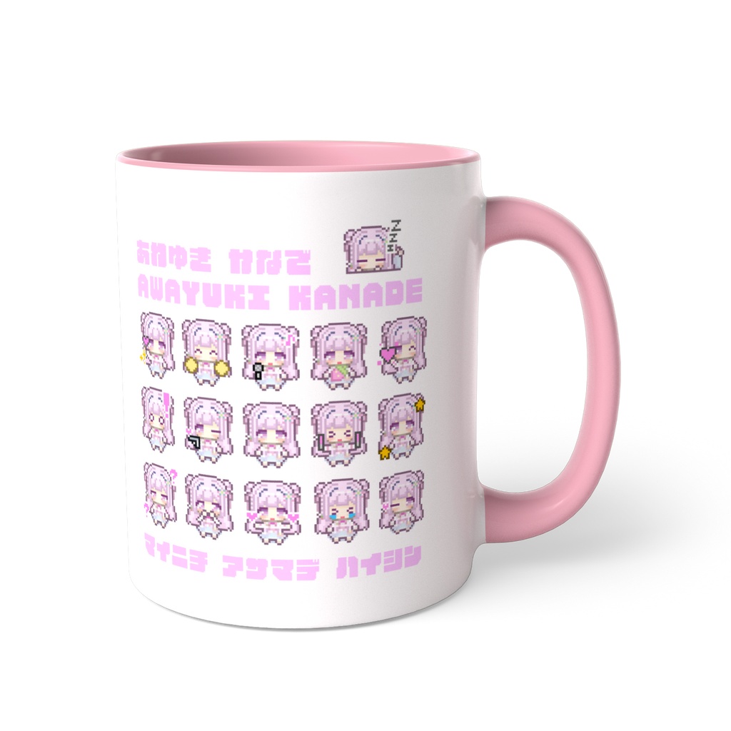 【常時購入可能】淡雪花奏ドット絵マグカップ