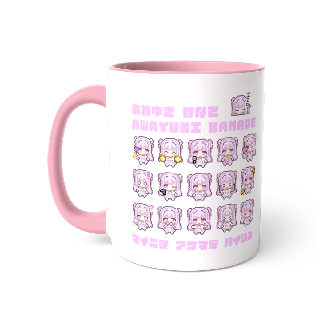 【常時購入可能】淡雪花奏ドット絵マグカップ