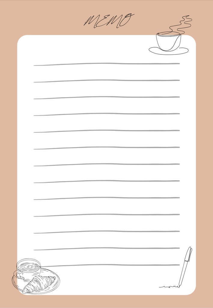 パステルカラー メモテンプレート5点セット