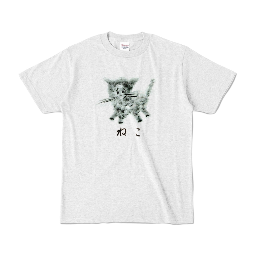 母が描いたくろねこTシャツ・淡色