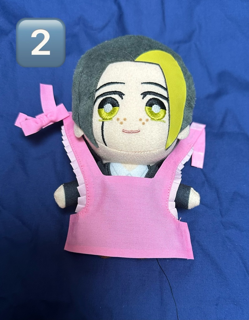 マッシュルともぬいエプロン&三角巾