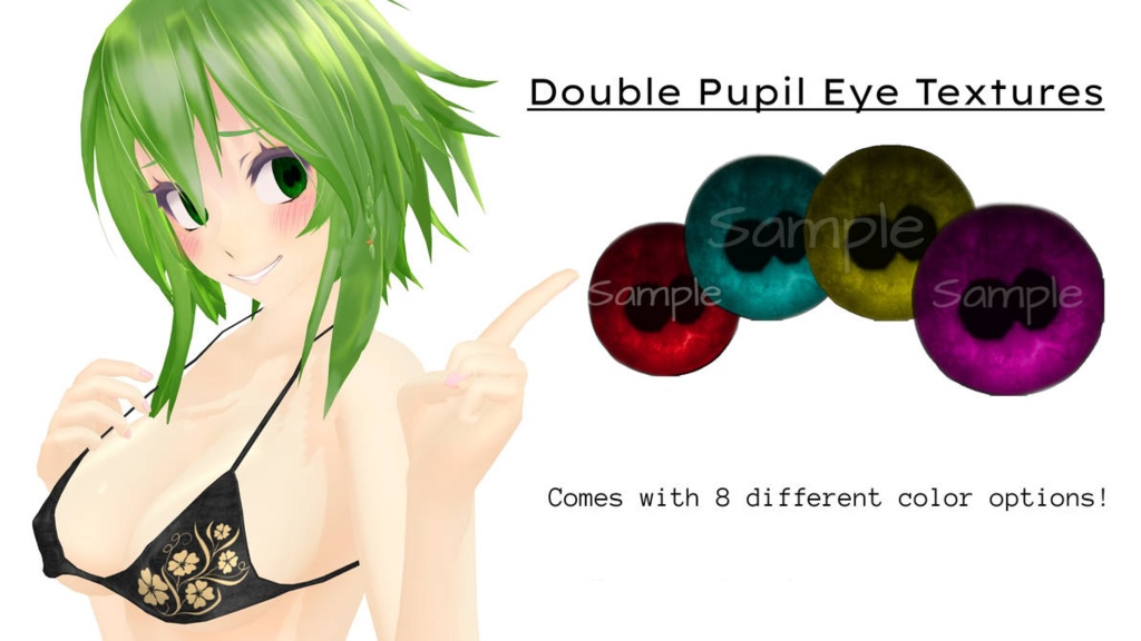 MMD Double Pupil Eye Textures