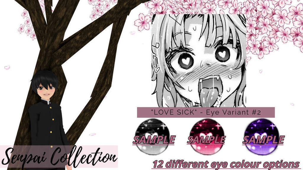MMD Senpai Collection "LOVE SICK" Eye Textures