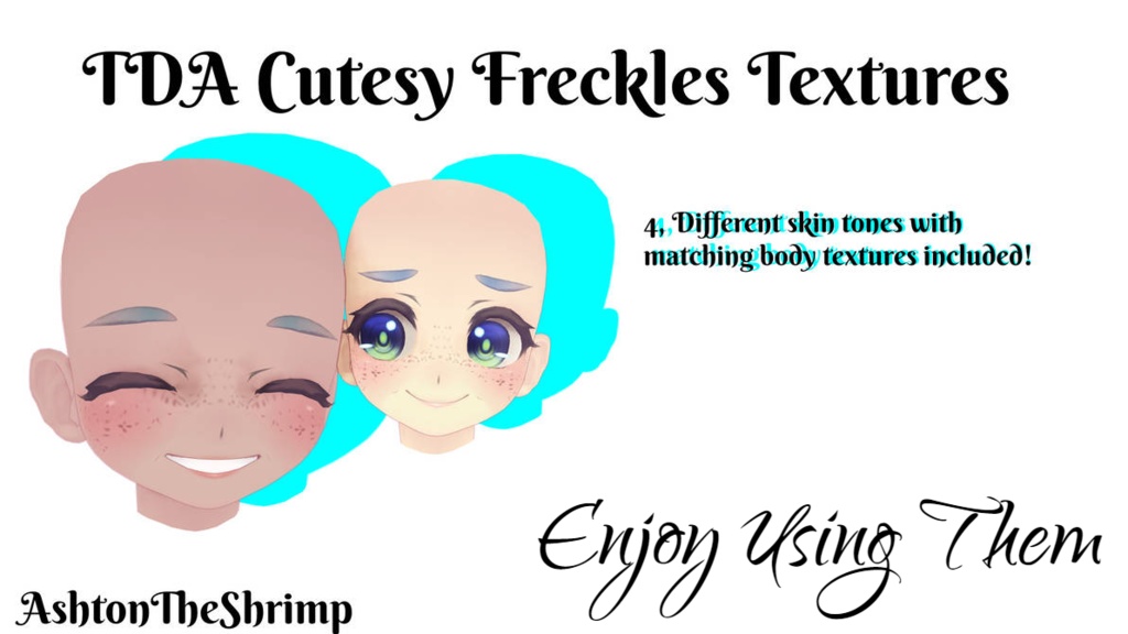 TDA Cutesy Freckles Texture Pack (MMD)