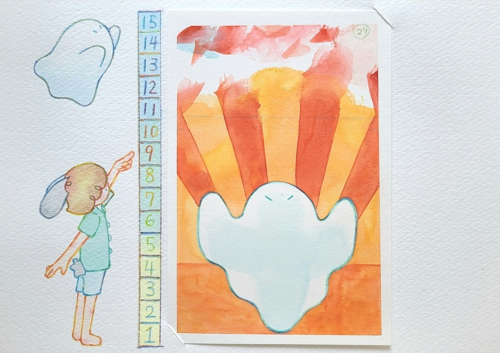 【絵本原画】オバケくん【額なし】