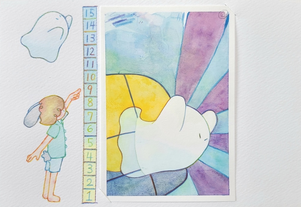 【絵本原画】オバケくん【額なし】