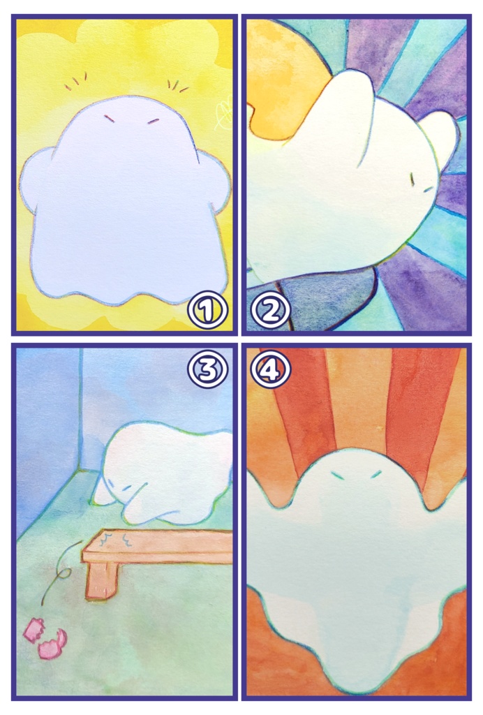 【絵本原画】オバケくん【額なし】