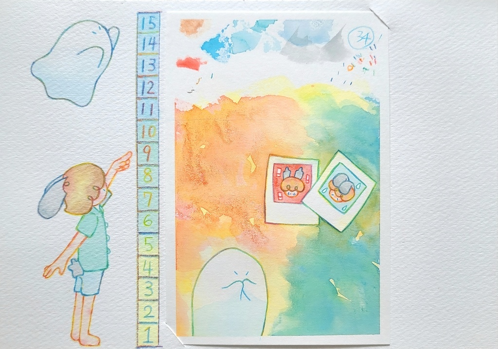 【絵本原画】オバケくん②【額なし】