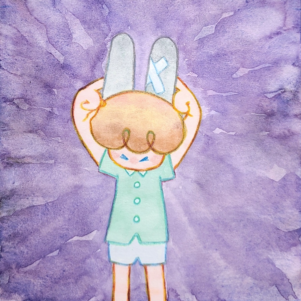 【絵本原画】ウサくん【額なし】