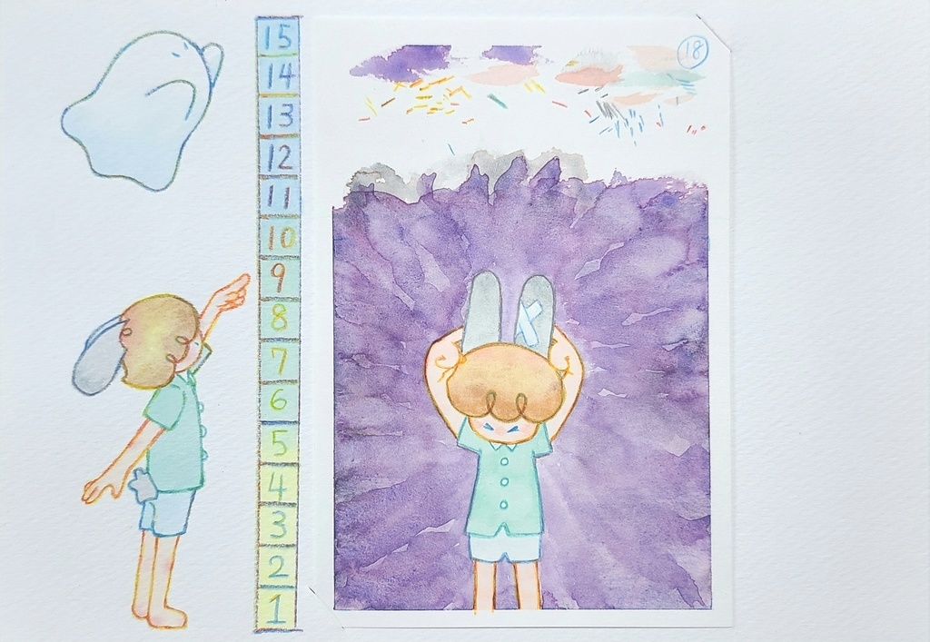 【絵本原画】ウサくん【額なし】