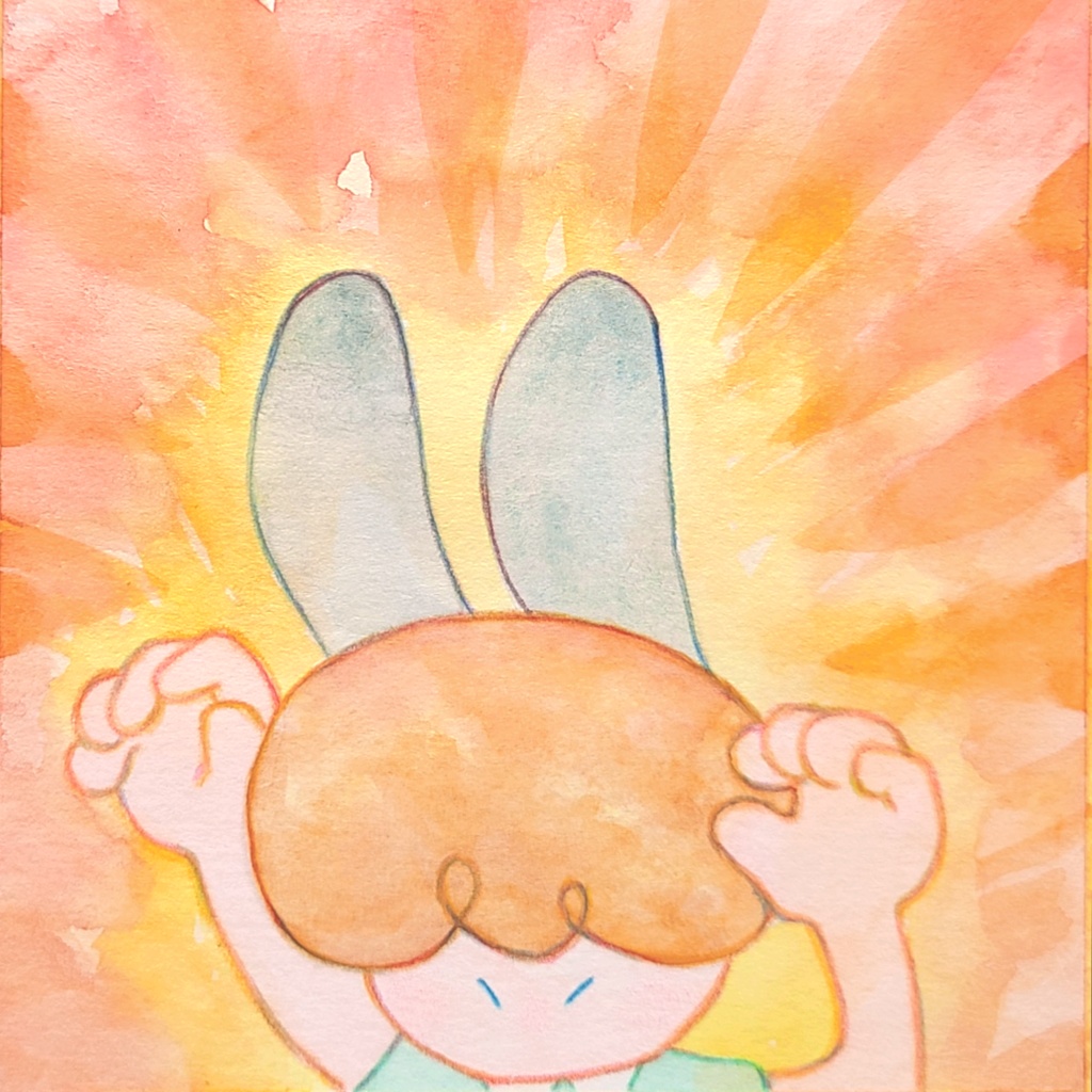 【絵本原画】ウサくん【額なし】