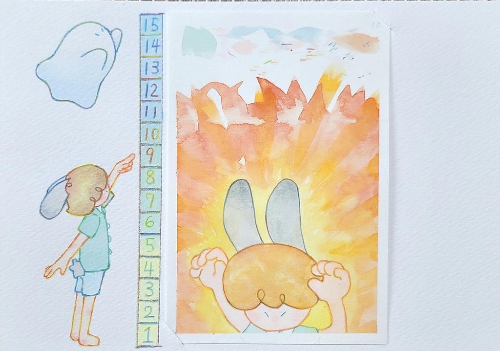 【絵本原画】ウサくん【額なし】