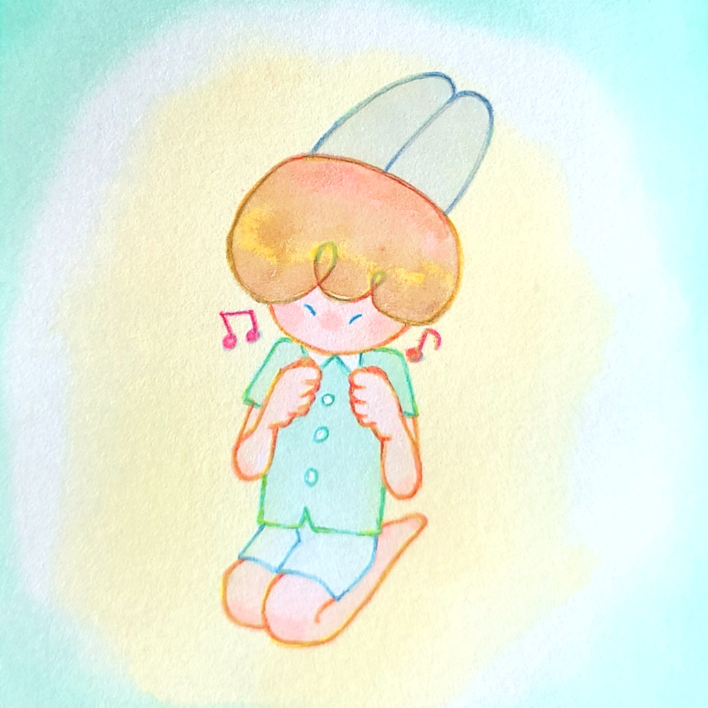 【絵本原画】ウサくん【額なし】