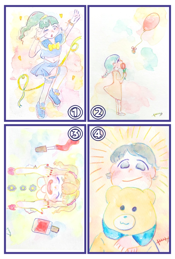 【アウトプットイラスト】ラメあり！ポスカサイズ【背景なし】