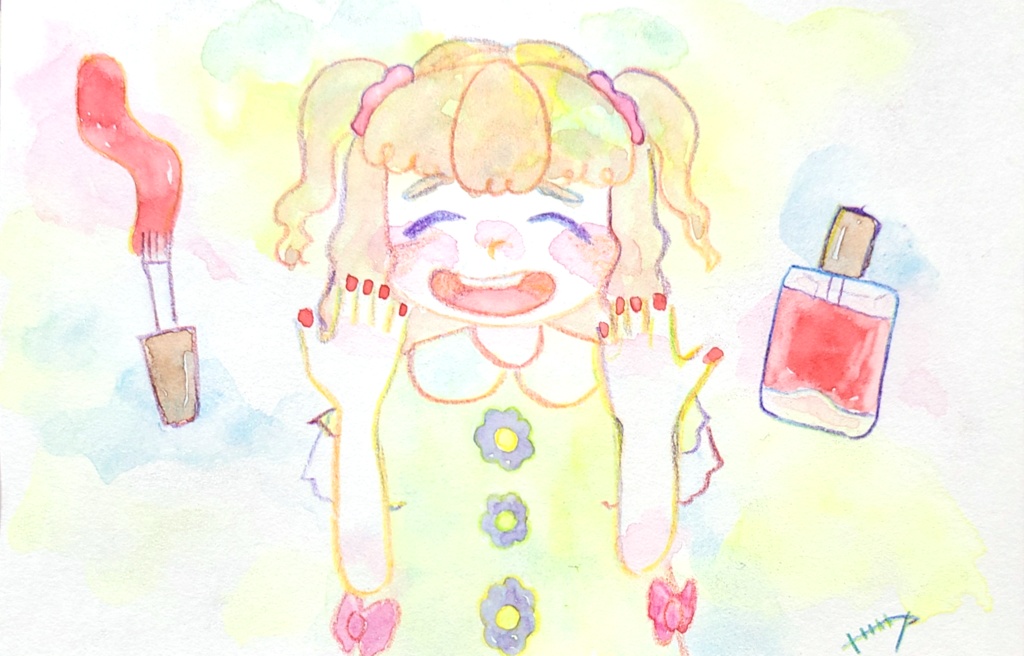 【アウトプットイラスト】ラメあり!ポスカサイズ【背景なし】