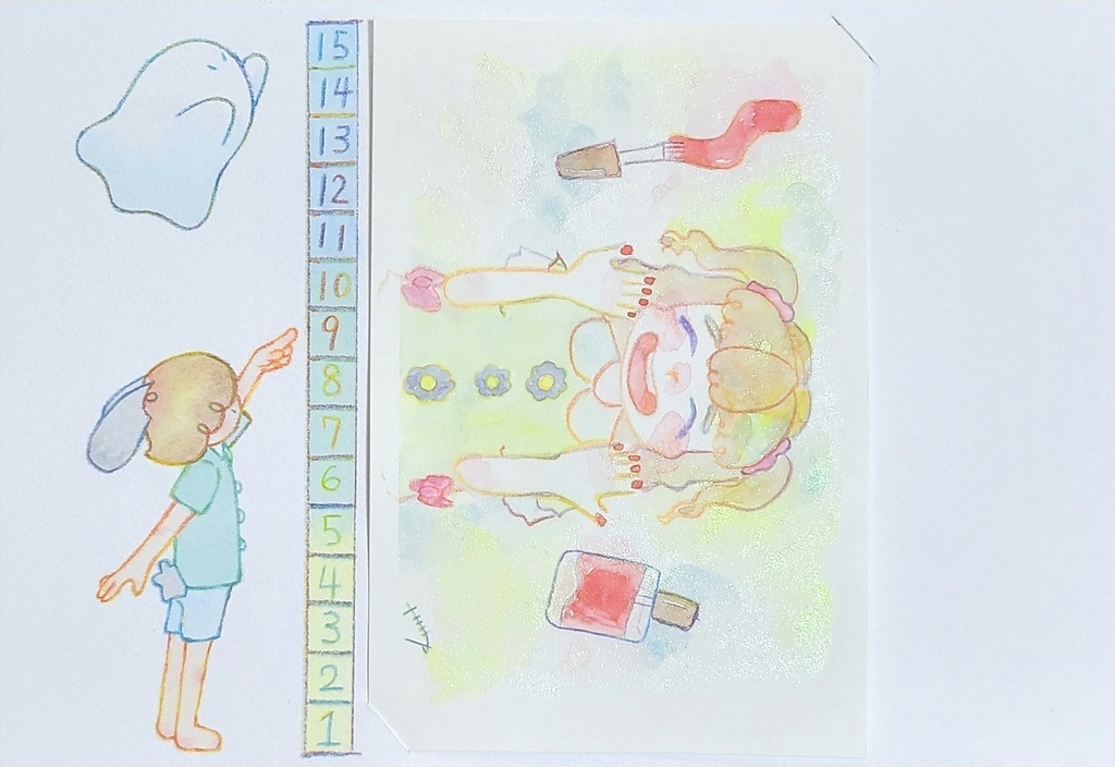 【アウトプットイラスト】ラメあり!ポスカサイズ【背景なし】