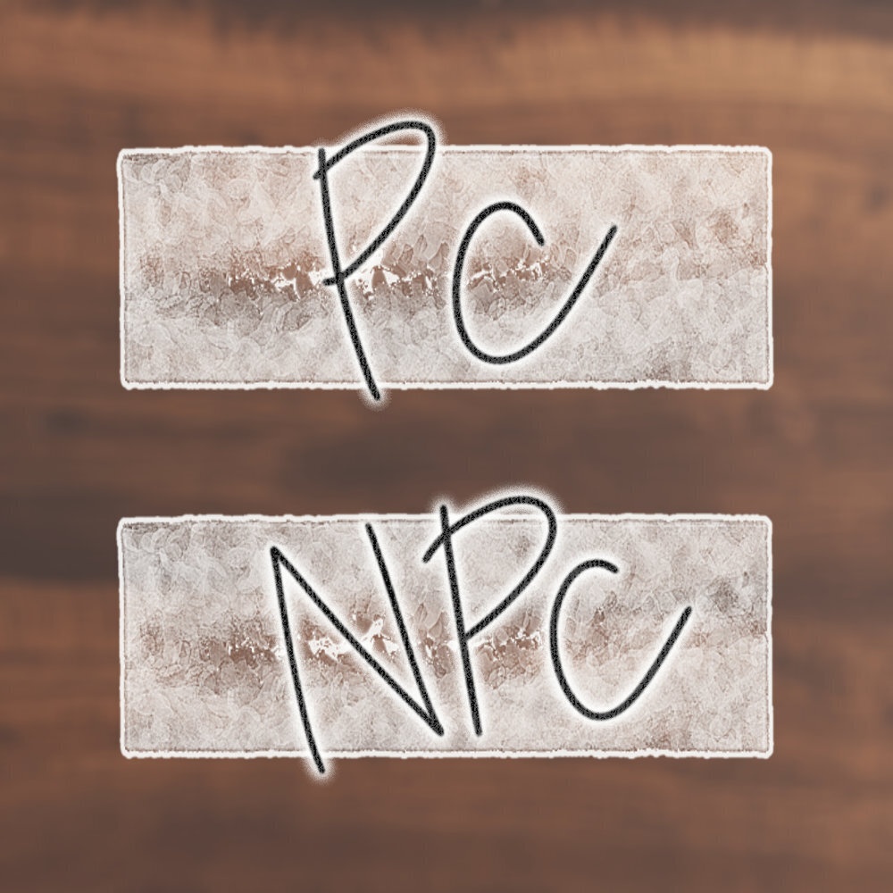 PC/NPC表記セット ココフォリア向け 無料素材