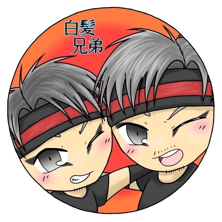 【ちゃわん娘】白髪兄弟アクキー